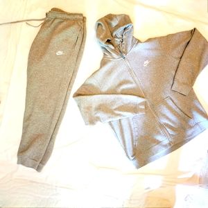 Nike Sportswear Club Fleece Men's Pullover Hoodie Hoodie & Pants Set Gray